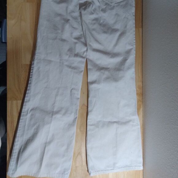 Vintage 70s Levi's White Denim Flare Bell Bottom High Waist Jeans - Picture 11 of 11